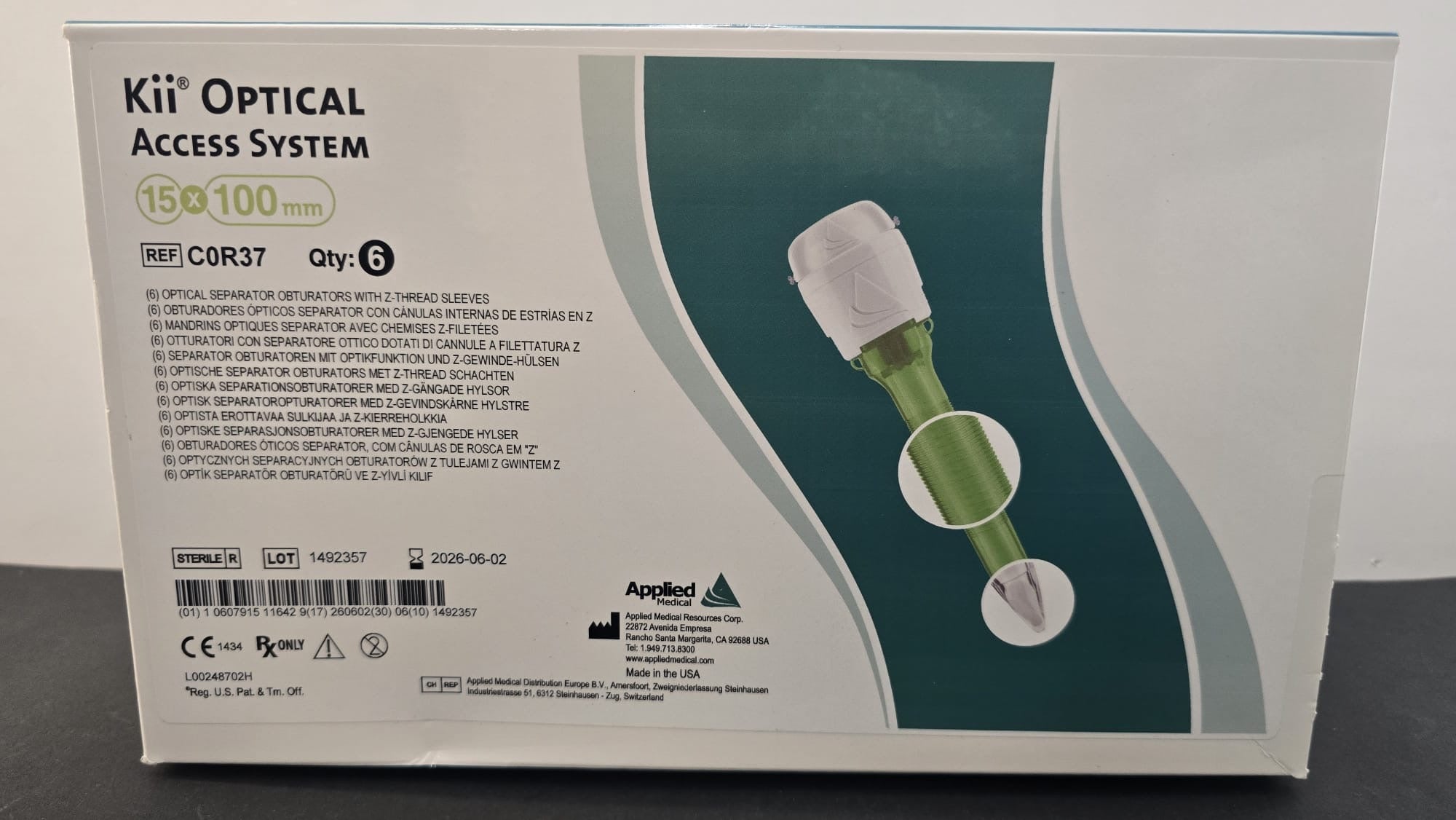 Applied Medical Optical Access System 15x100mm REF: C0R37