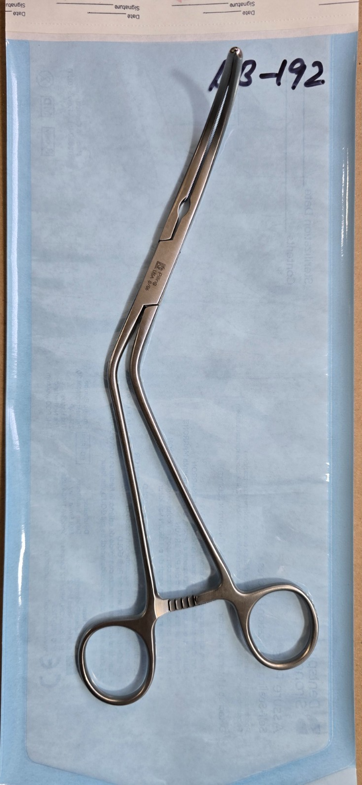 Pilling 15-00264 Surgical Debakey Clamp 9.5" Angled Shanks Curved