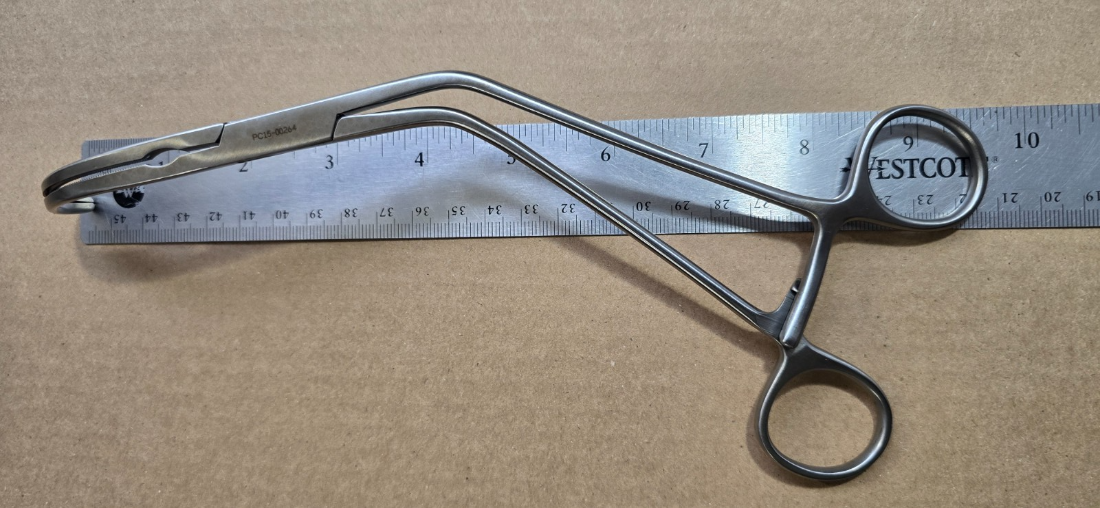 Pilling 15-00264 Surgical Debakey Clamp 9.5" Angled Shanks Curved