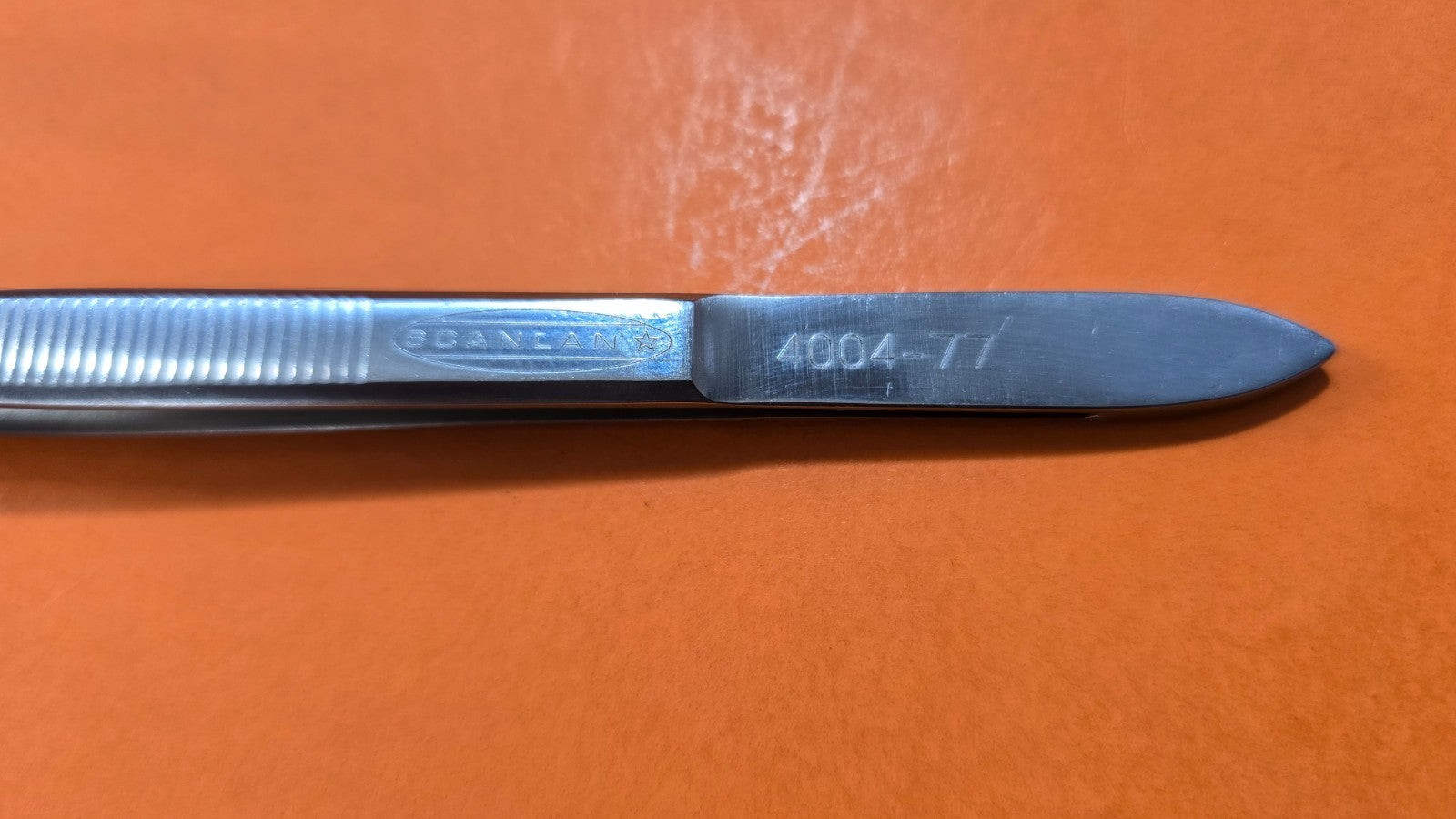 SCANLAN 4004-77 Surgical Gerald Forceps 7 3/4"Cross serrated Tips 1mm