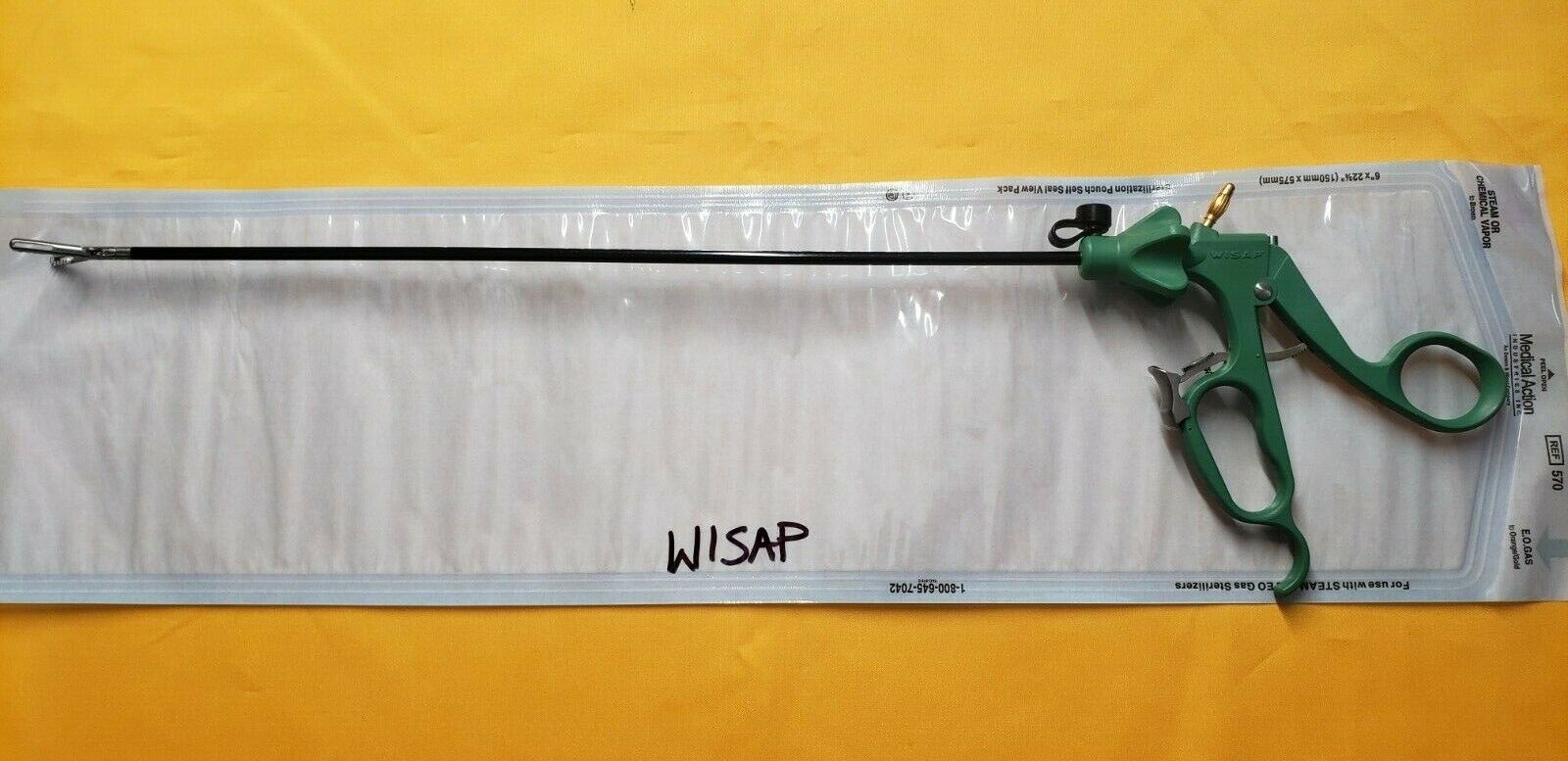 WISAP Surgical Laparoscopic Monopolar Grasping Forceps 5mmx35cm Fenestrated