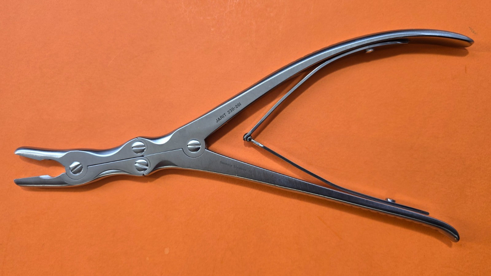 JARIT Orthopedic Leksell Rongeurs 9 1/4" x 8mm Bite Slight Curve Ref:230-261