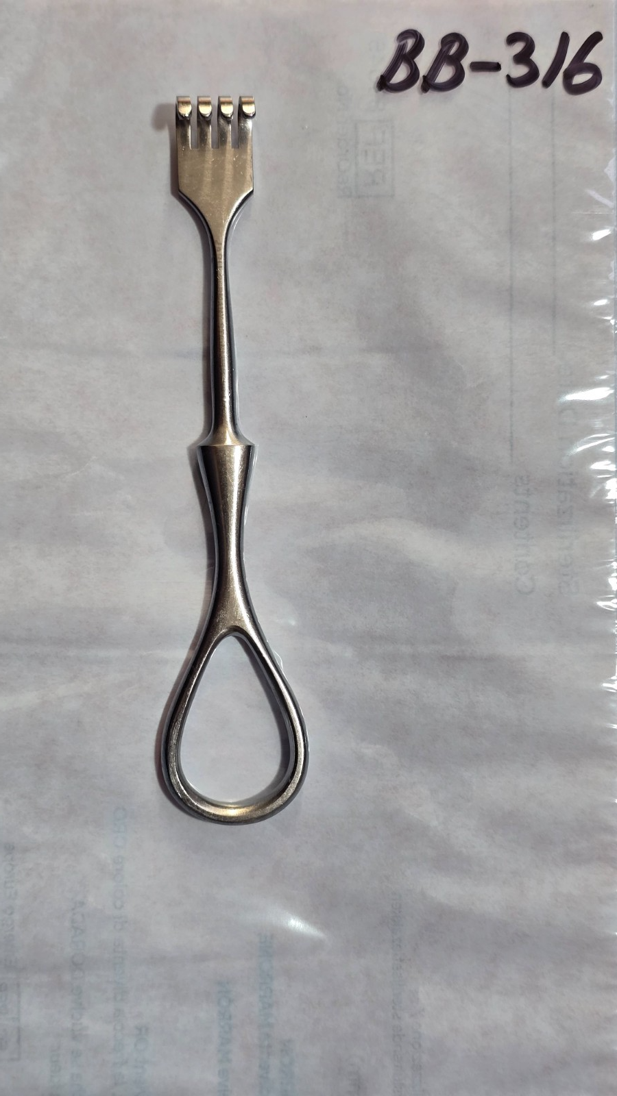 Jarit Surgical Volkman Retractor 4 .5" Blunt 4 Prongs