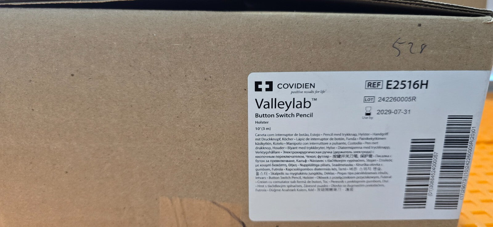 Box of 50-Units Valleylab Button Switch Pencil Sterile 2029