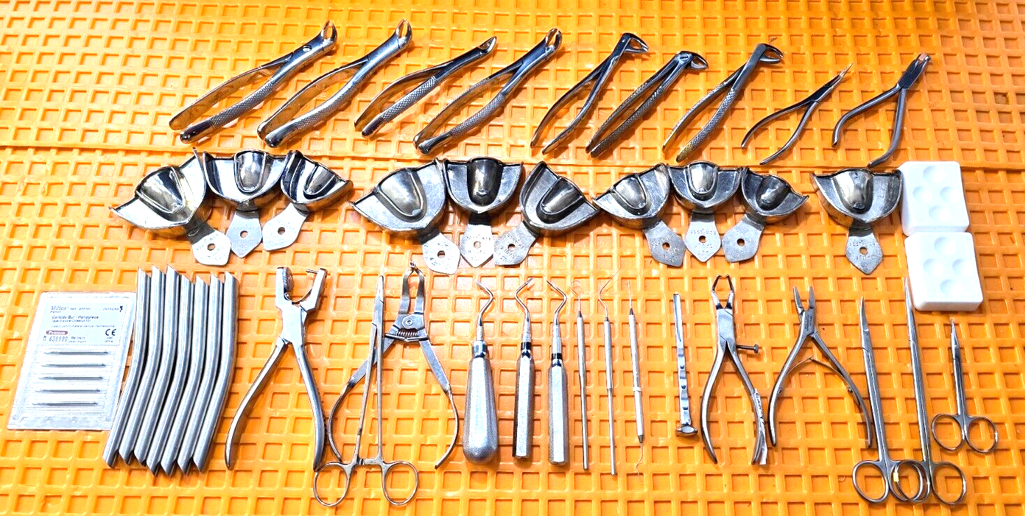 43-Hu-Friedy, W. Lorenz , Sklar Dental Pliers, Elevator Dental Instruments Lot