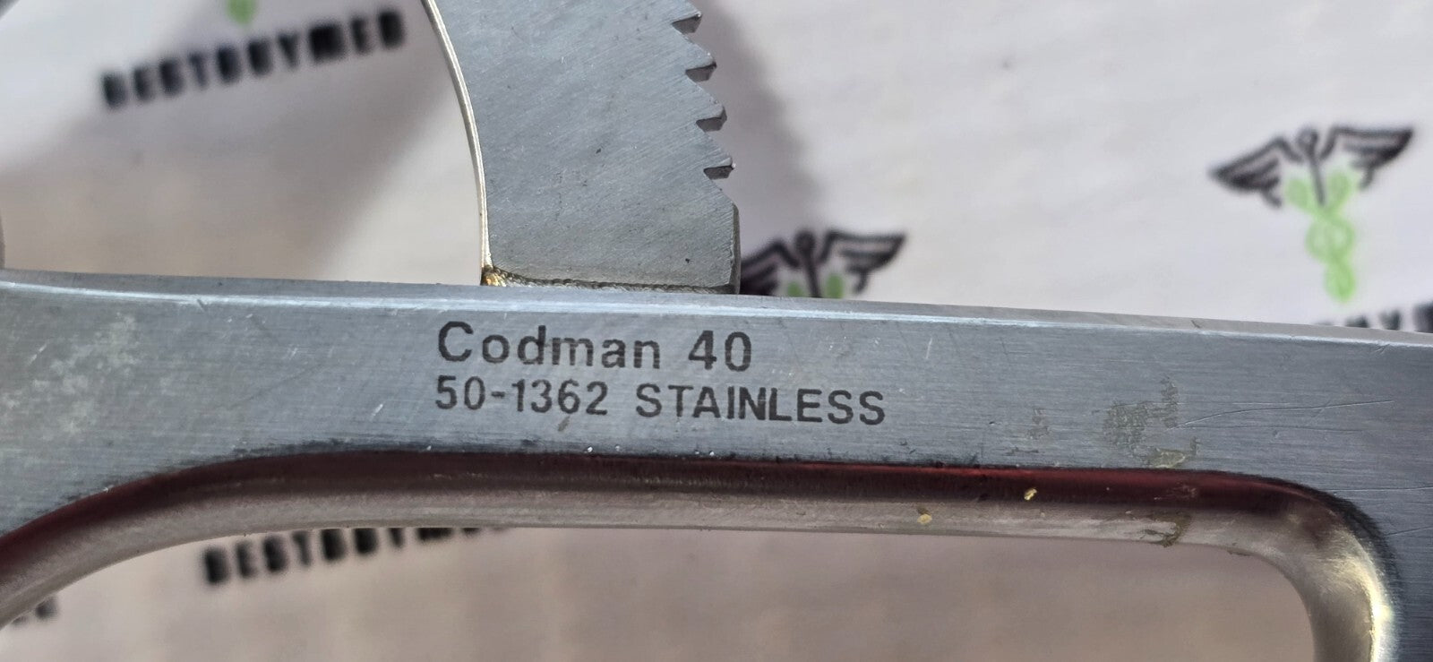 Codman 50-1362 Surgical Adson Retractor 9.5" sharp 3x3 Prongs.