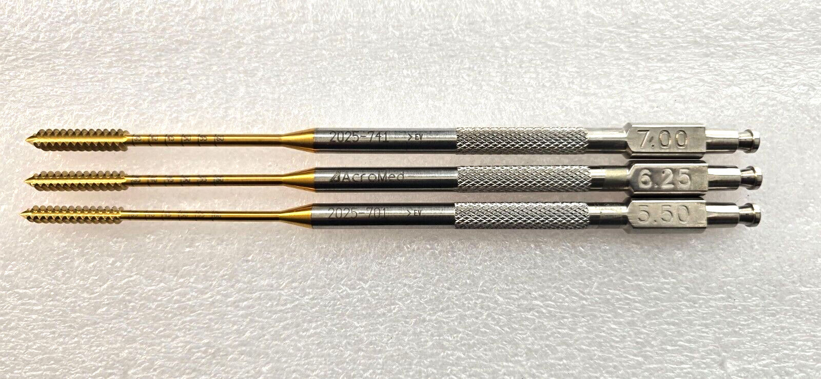 AcroMed Surgical Orthopedic Modular Tap 5.50mm, 6.25mm, 7.00mm Set of 3
