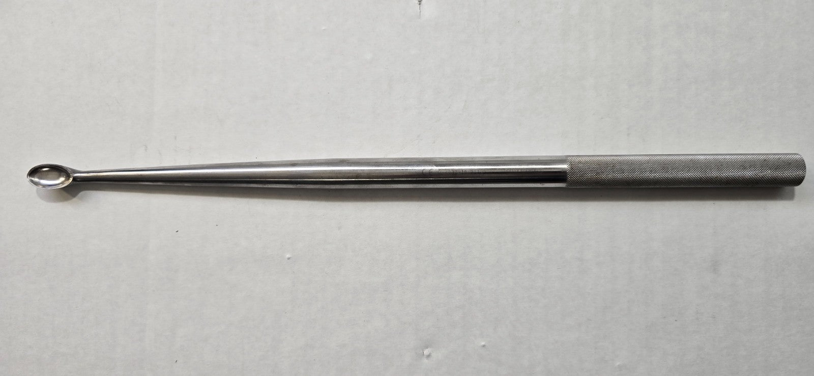 Zimmer 4033-18 Orthopedic Bone Curette 1/2" x 1" Cup Solid Handle 15"