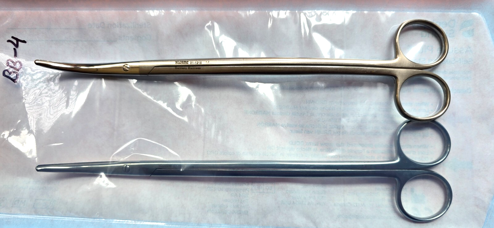 W.LORENZ Surgical Satinsky Vascular Scissors 9 1/2" Curved Shanks & Curved Tips
