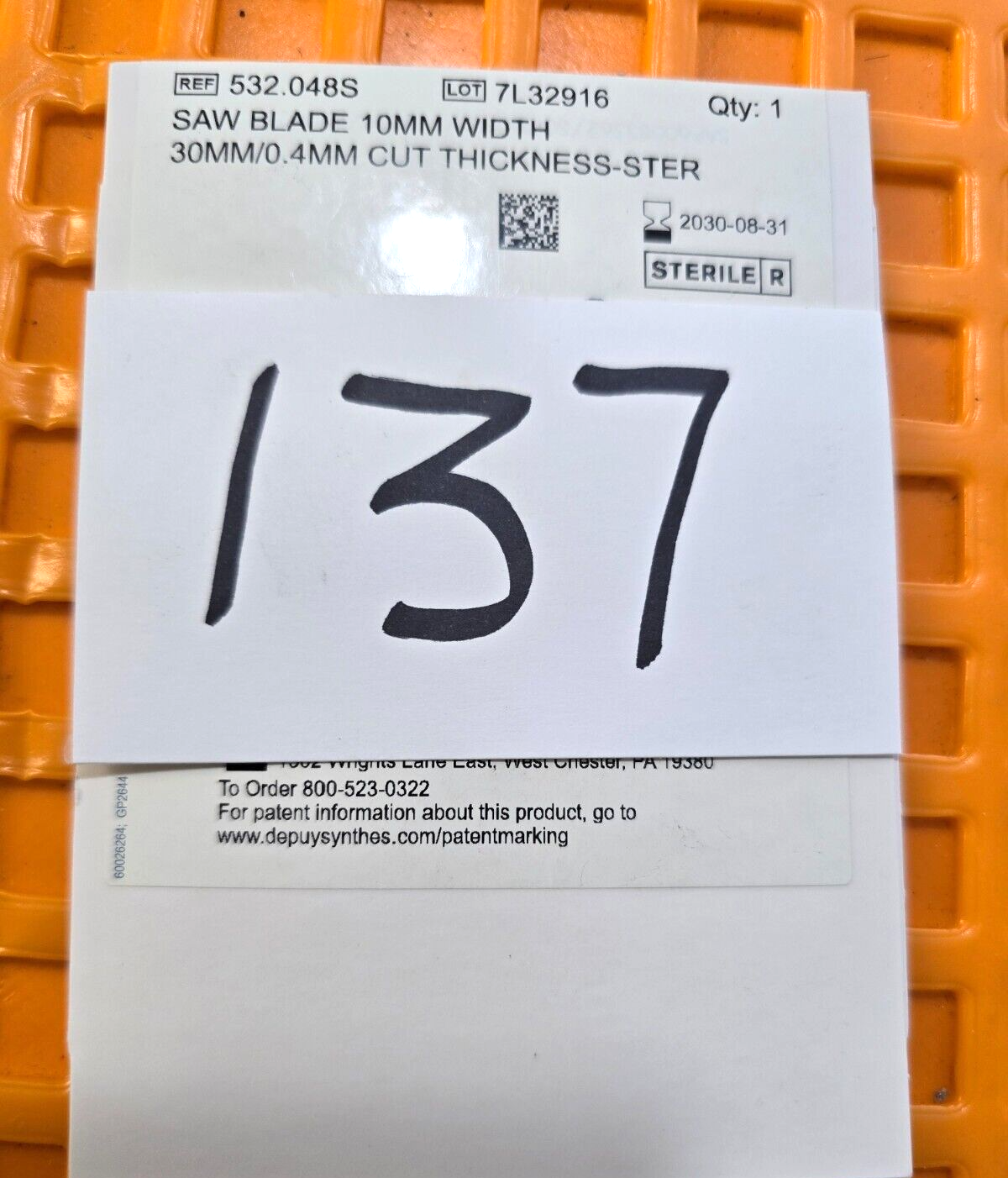 Swiss Surgical Orthopedic Saw Attachment 10mm x 0.4mm In Date 2029