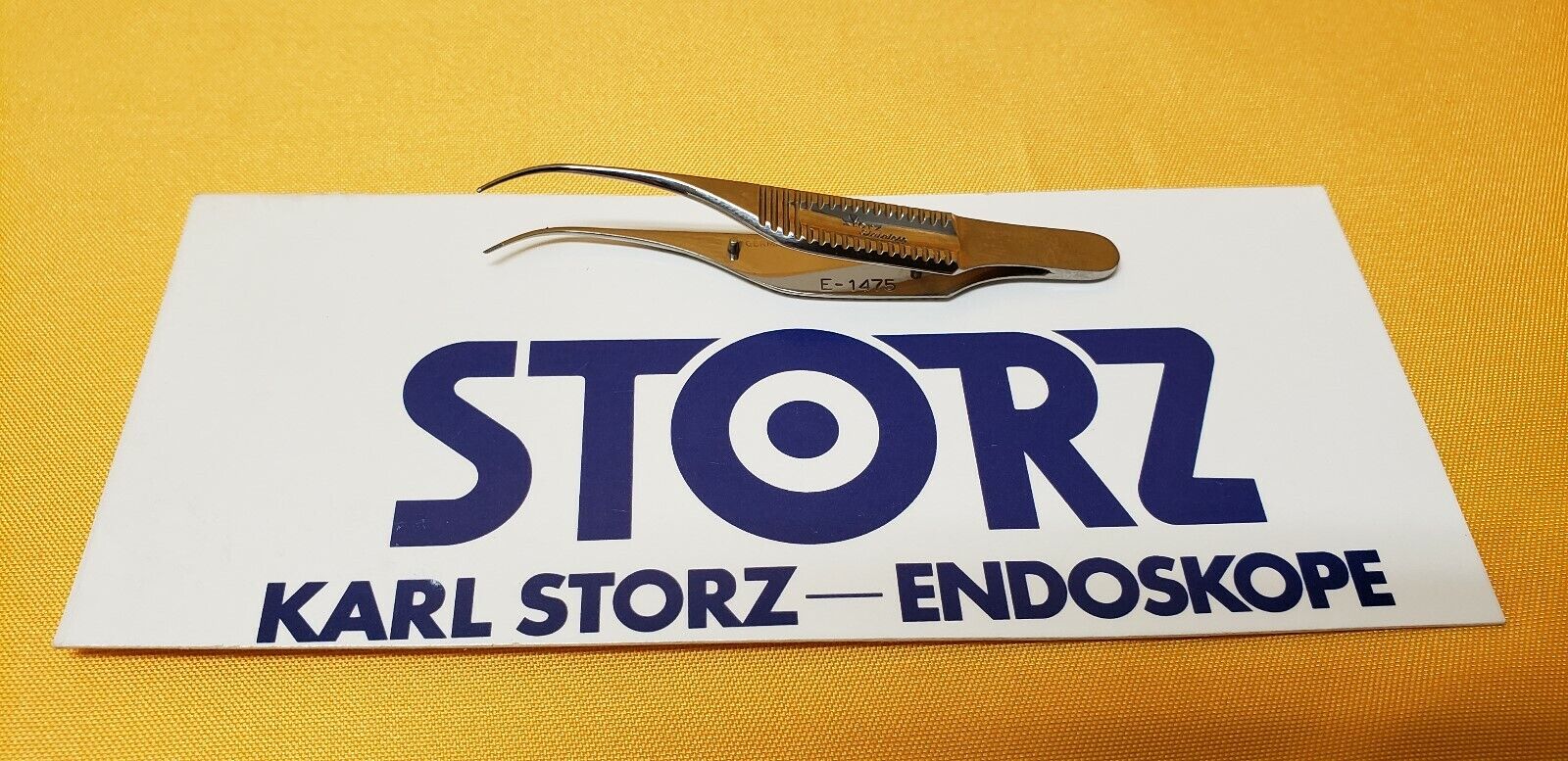 BAUSCH+LOMB Storz E-1475 Opthalmic GILL Iris Dressing Forceps 3" Serrated Tip
