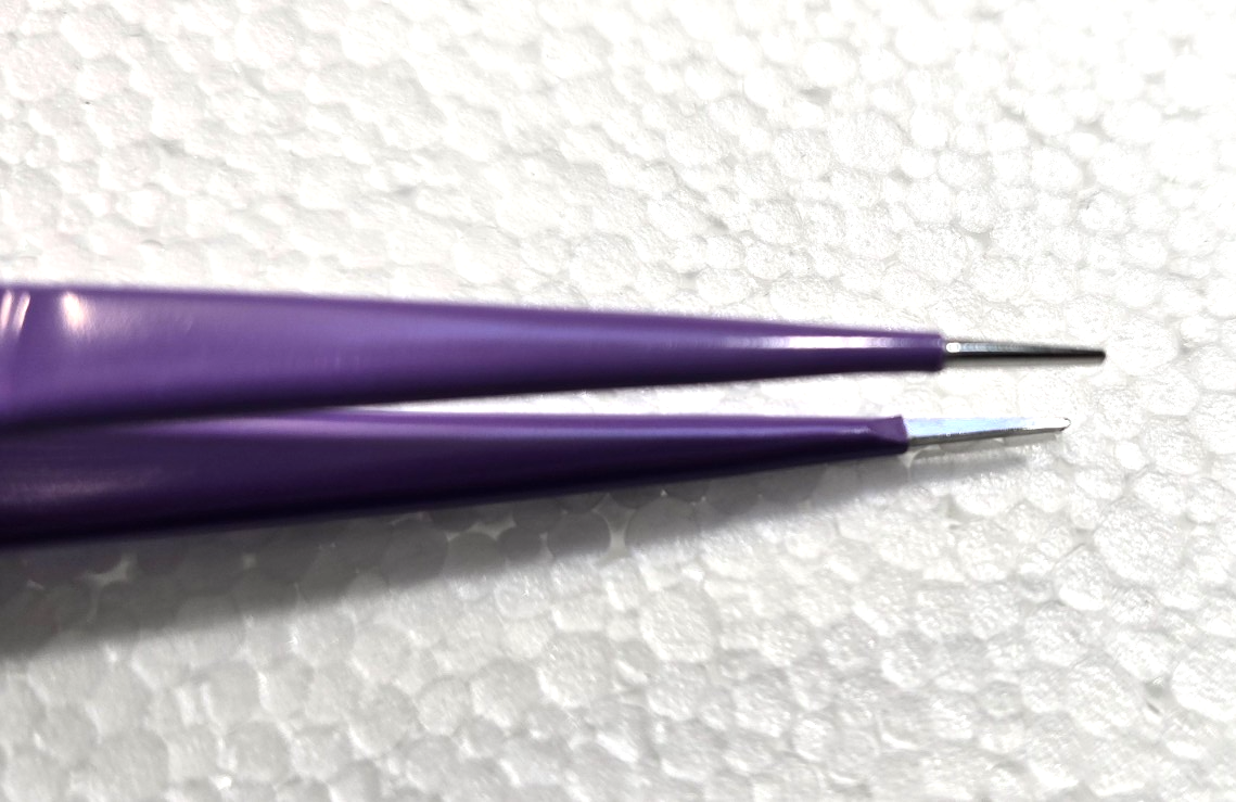Turtle Surgical Bipolar Forceps 7" Purple Non Stick Tips with Bipolar Cable