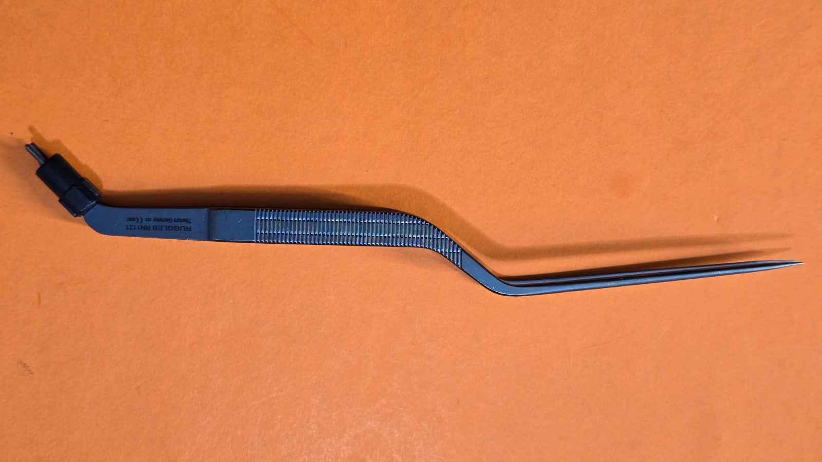 RUGGLES Surgical Titanium Bayonet Bipolar Forceps 9" with Bipolar Cord
