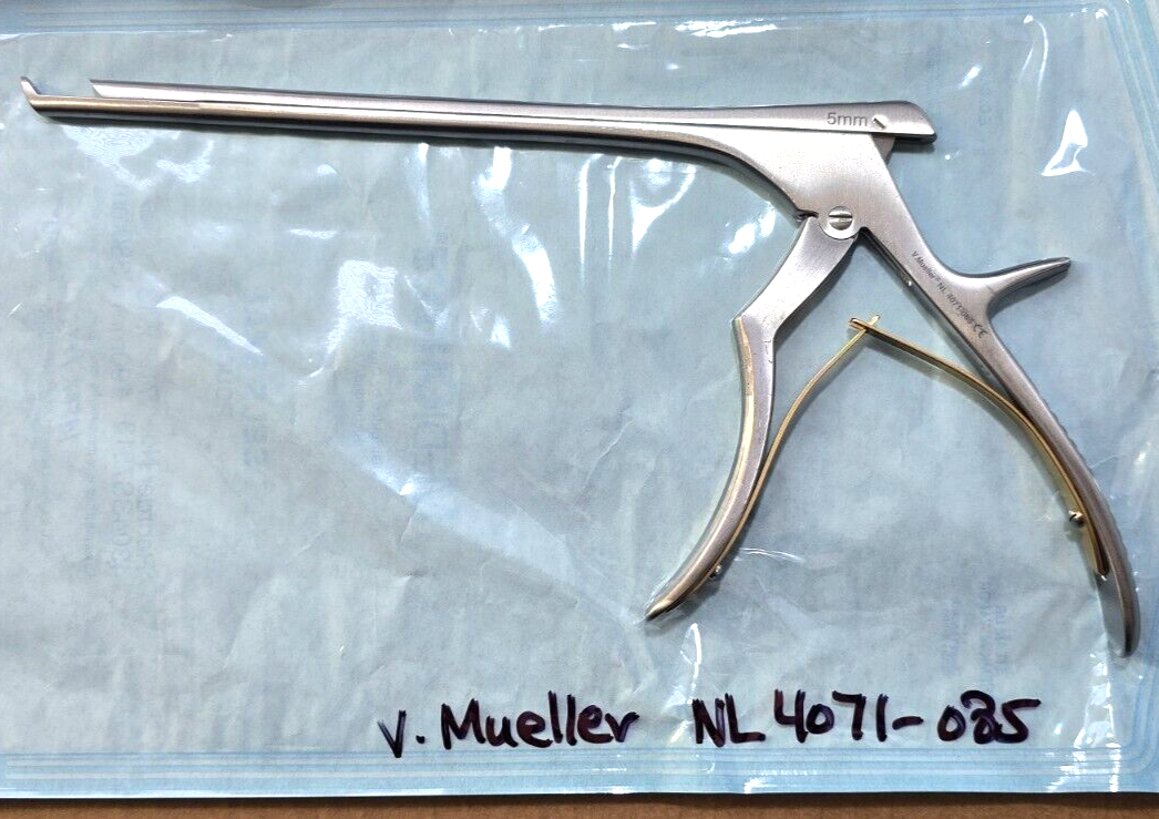 V.Mueller Surgical Orthopedic Kerrison Rongeurs 8" shaft 5mm x 40* Degree
