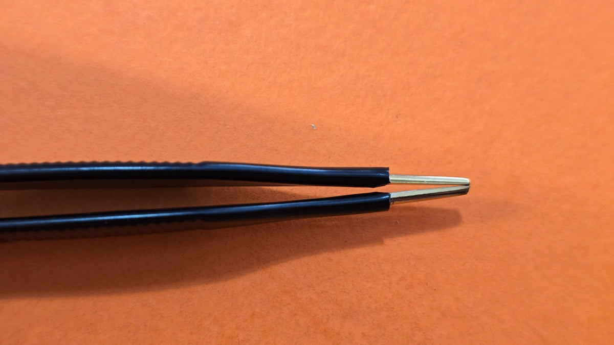 Turtle Adson Bipolar Forceps 5" Black Gold Tips NonStick Valleylab Bipolar Cable