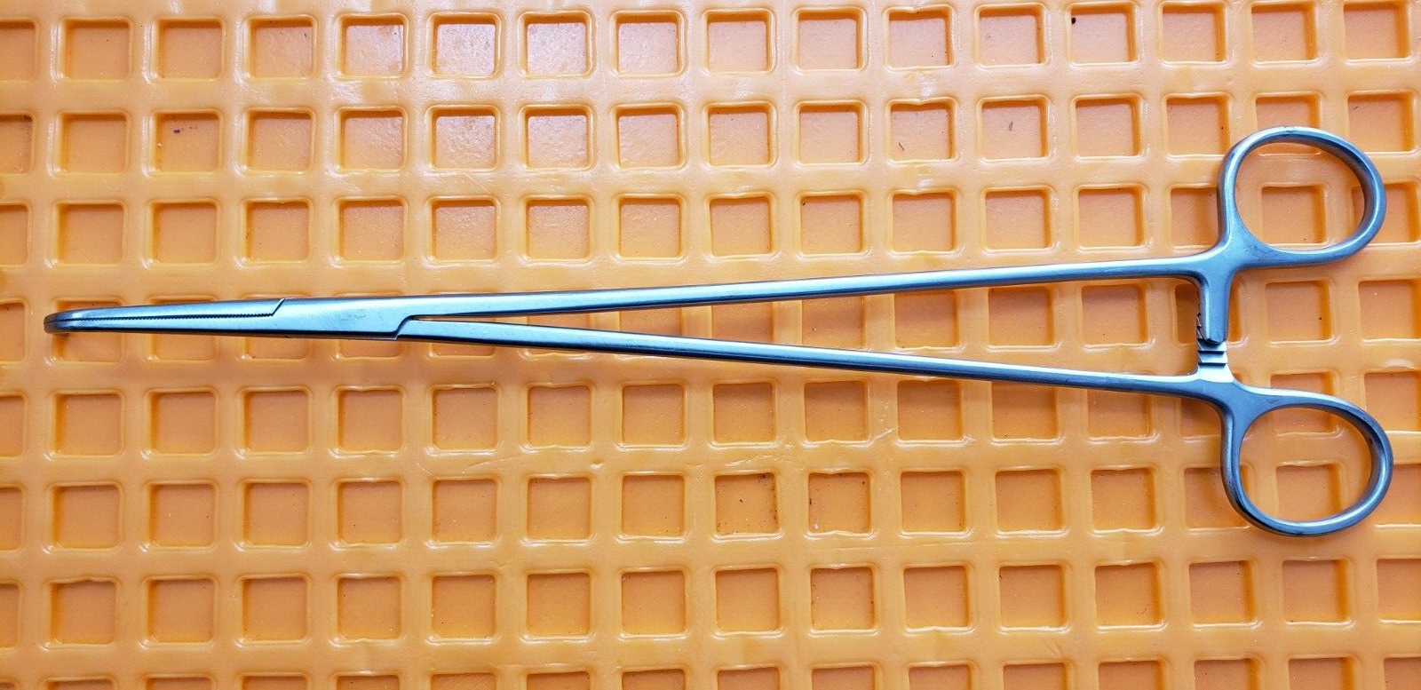 Pilling 34-2598 Surgical GEMINI Thoracic Forceps, Angled Serrated Jaws 11"
