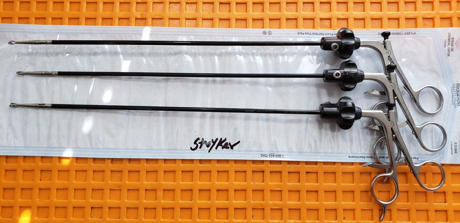 Stryker Laparoscopic Babcock Forceps 5mm x 36cm Ratchet Handle
