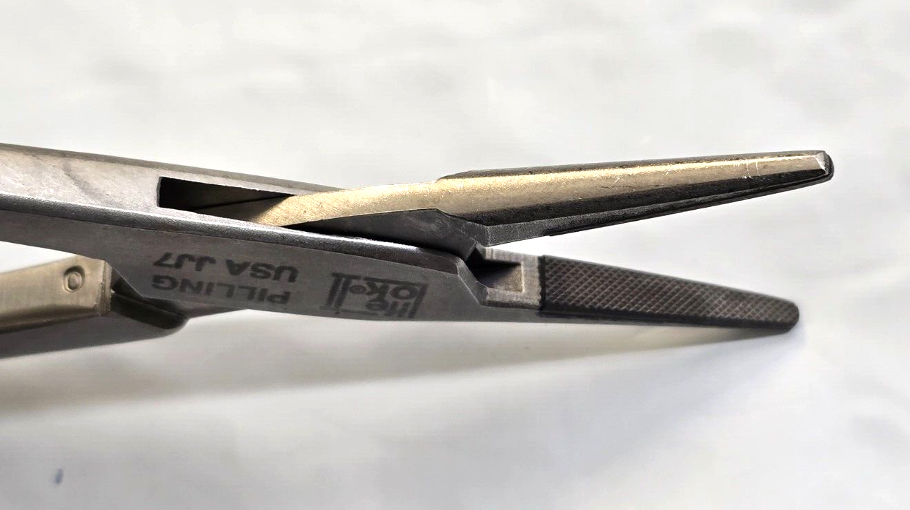 PILLING 35-4906 Surgical TC Mayo Hegar Needle Holder, Straight 12" Black Handle