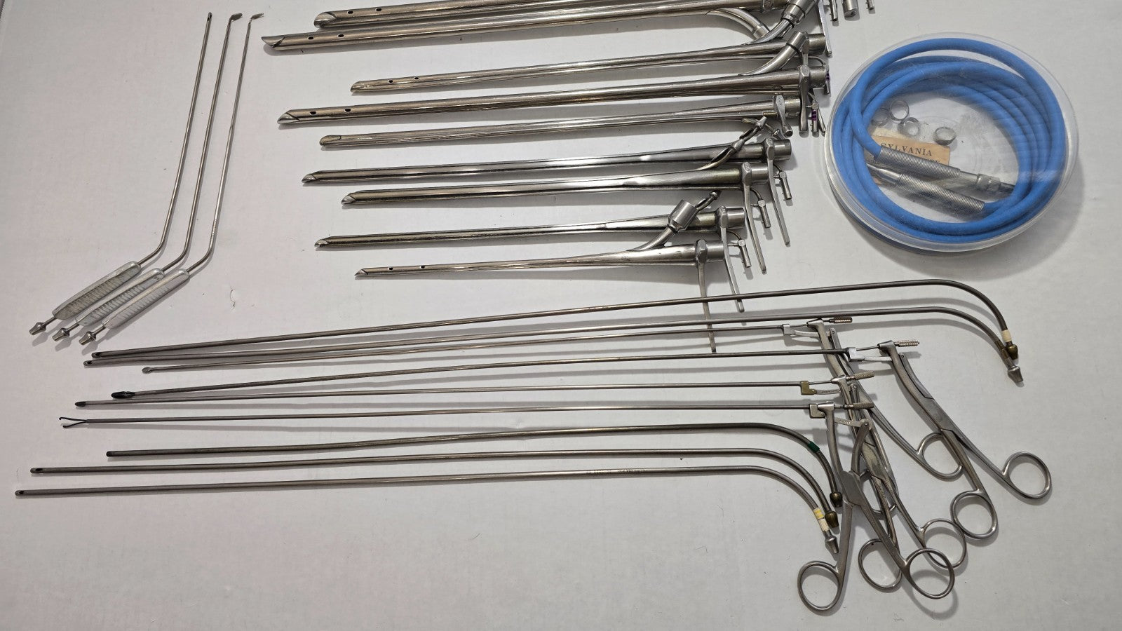 Pilling Surgical Ent Laryngeal Instruments Set W- Fiber Optic Cable