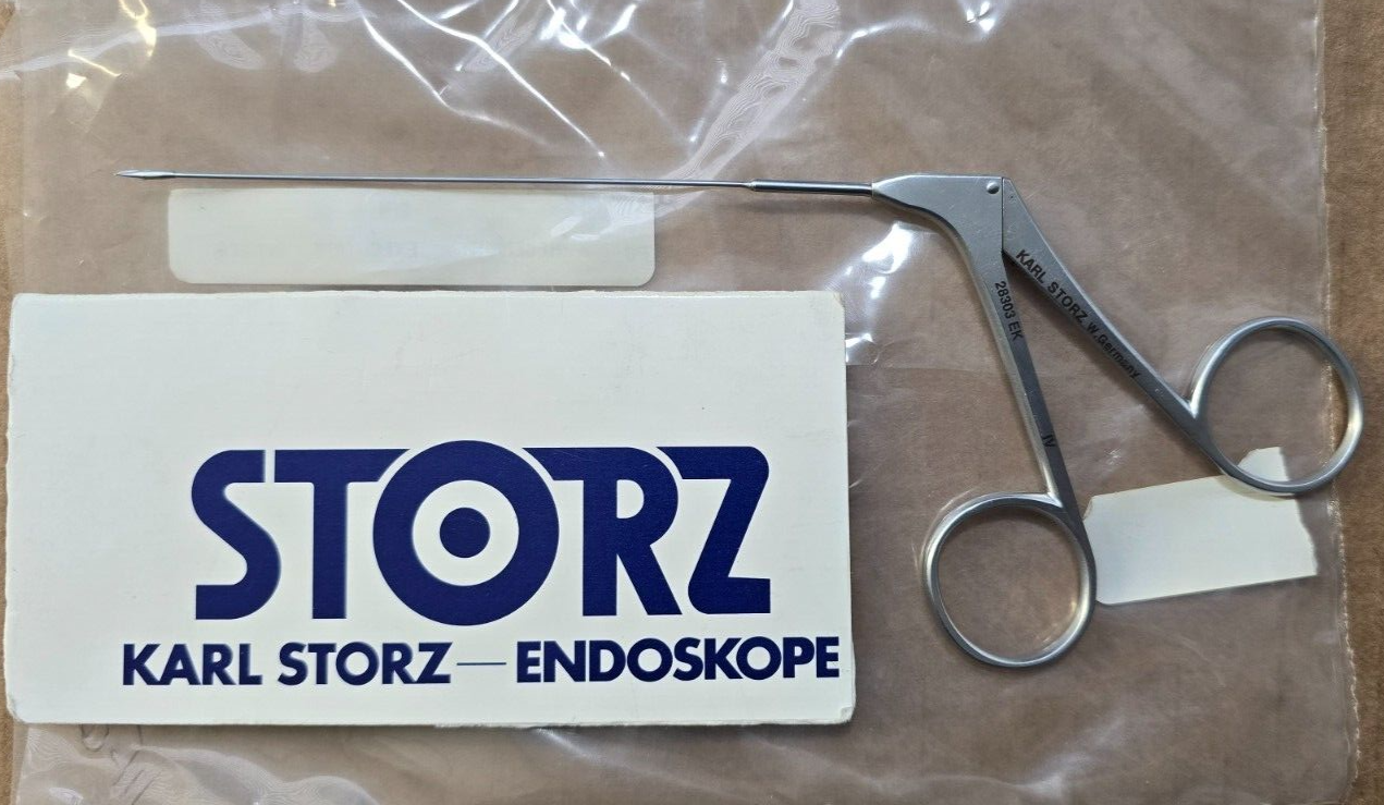Karl Storz Surgical ENT Micro Scissors 12.5cm Straight Sharp Blades.