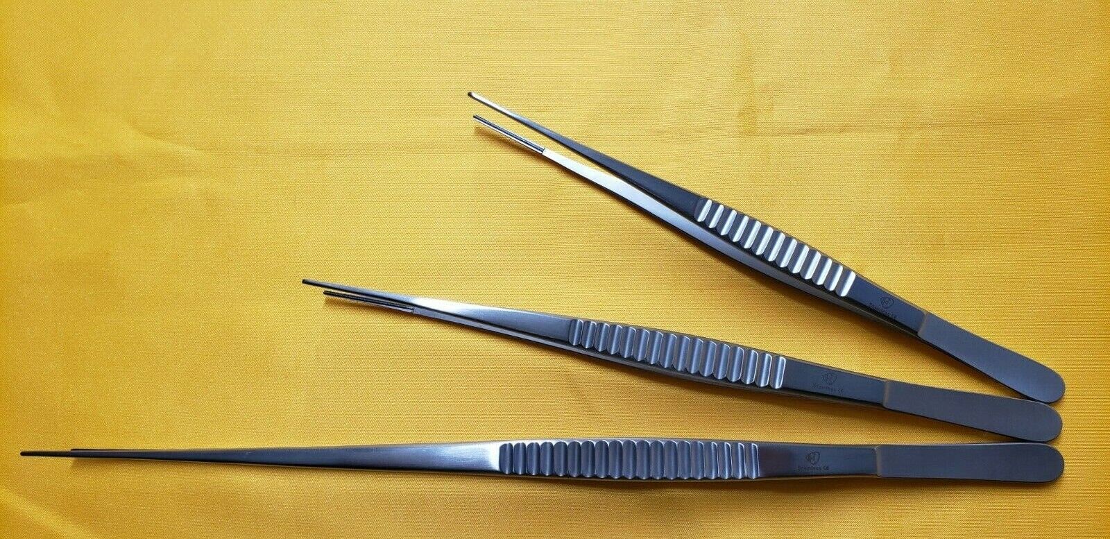 Debakey Atraumatic Vascular Tissue Forceps 8",9.5",12" Set of 3 Premium Quality