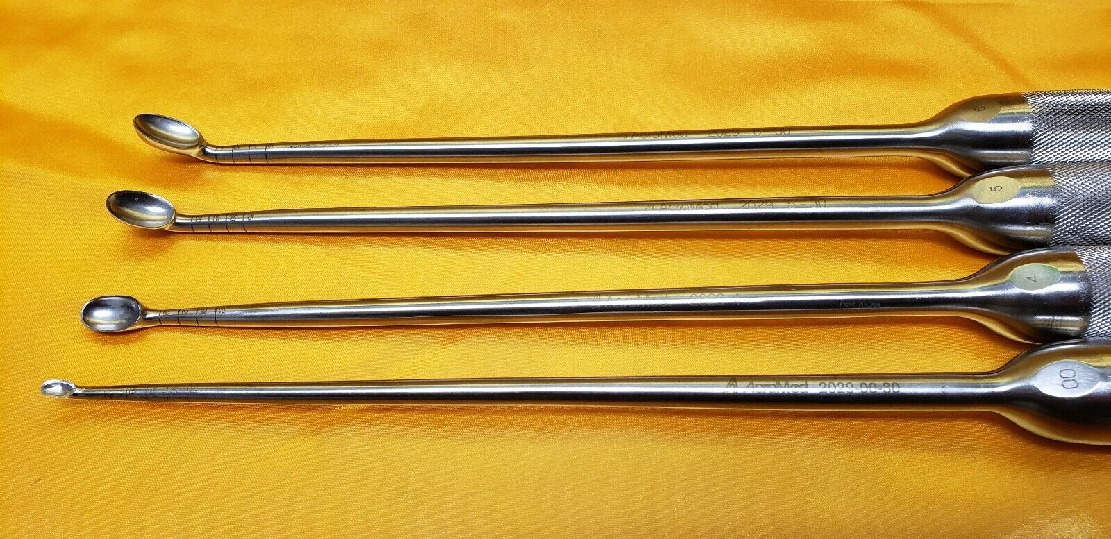 AcroMed Orthopedic 15" Wallie Heinig Curette Set Size#00,4,5,6 (2029-00