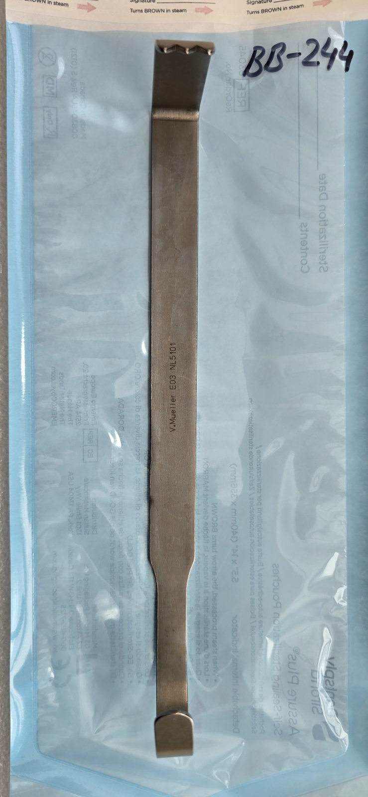 V.Mueller NL5101 Hibbs Retractor 9 1/8" x 3/4" x 2" Size Orthopedic Instruments