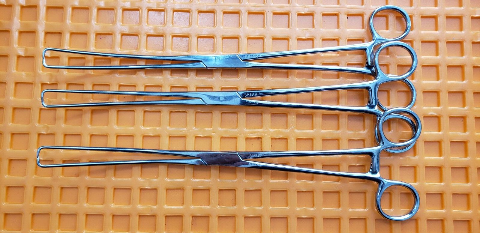3-Units SKLAR Surgical OBGYN Duplay Tenaculum Forceps 11" Curved