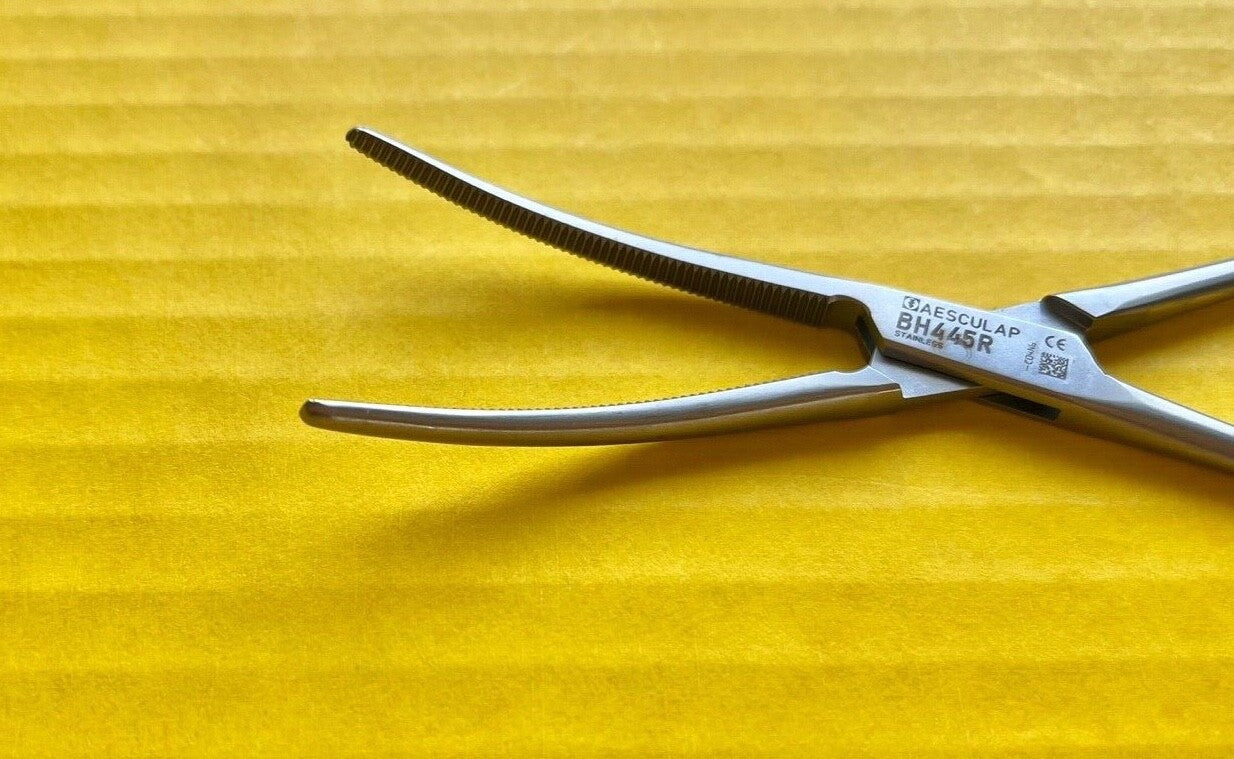 Aesculap Surgical Rochester Pean Artery Forceps, Curved, 7.25" REF: BH445R