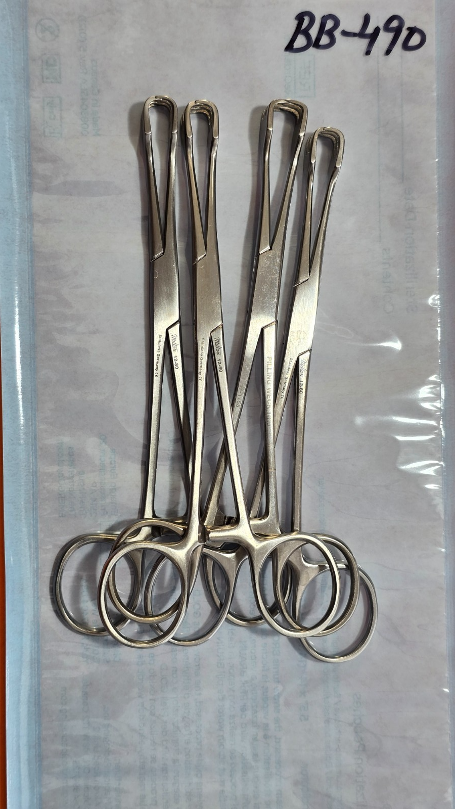 Miltex 12-80 Surgical Lahey Traction Forceps 6" (3x3) prongs