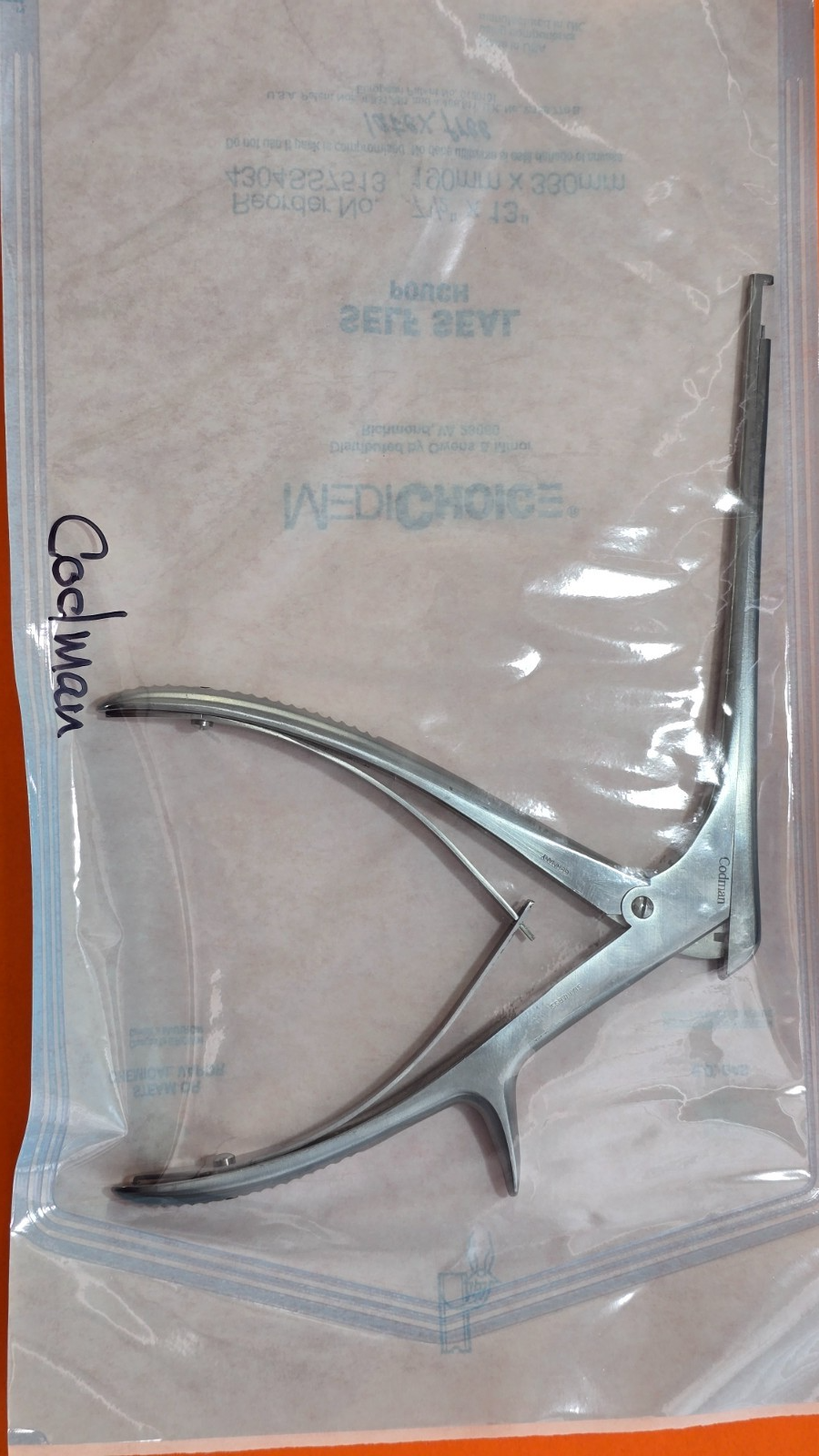 Codman Orthopedic Laminectomy Kerrison Rongeur 6" x 90 Degree 2mm Up Bite
