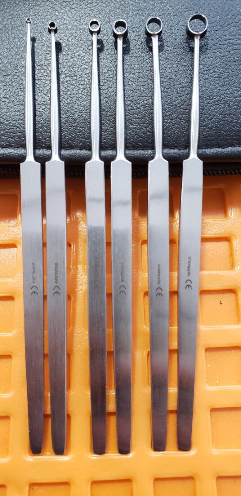 Fox Dermal Curettes Dermatology Set 1mm to 6mm of 6 Pcs Surgical Instruments