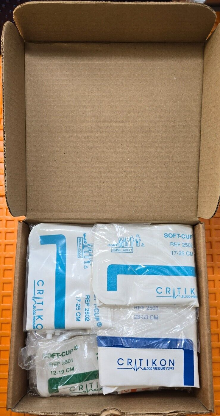 GE Critikon SOFT-CUF 2695 Latex Free B P Cuff All Sizes Box of 10 Cuffs.