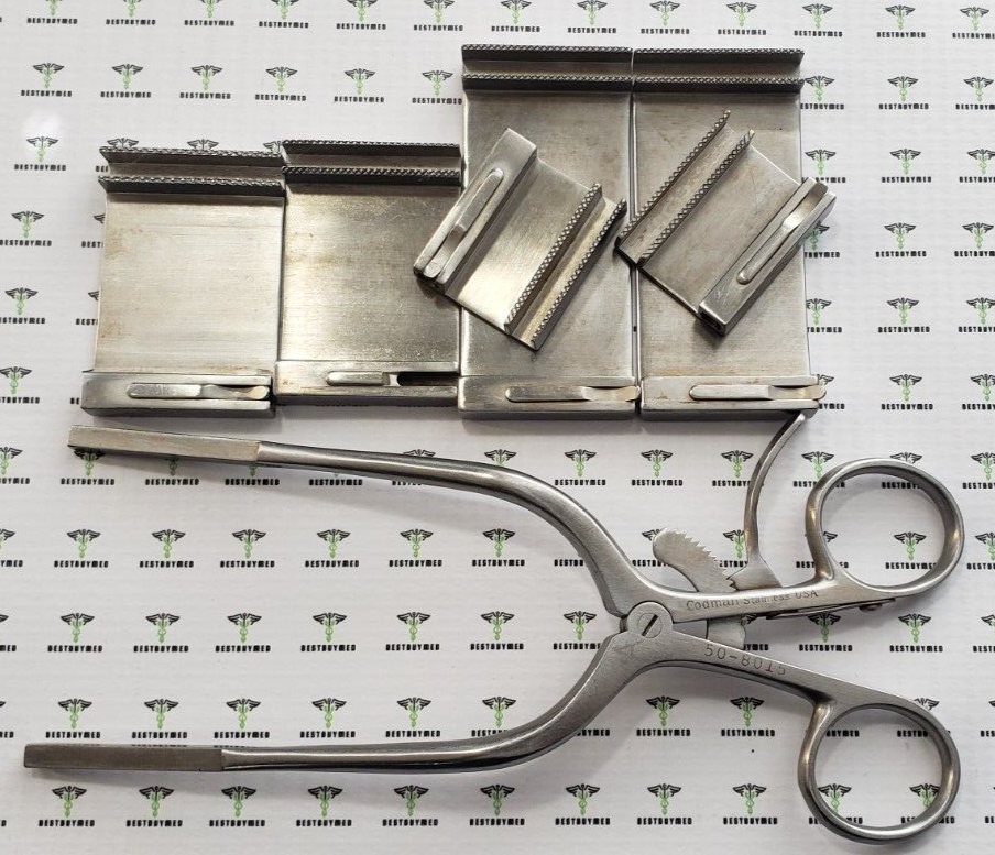 Codman 50-8015 Surgical Garrett Peripheral Vascular Retractor & 6-Blades