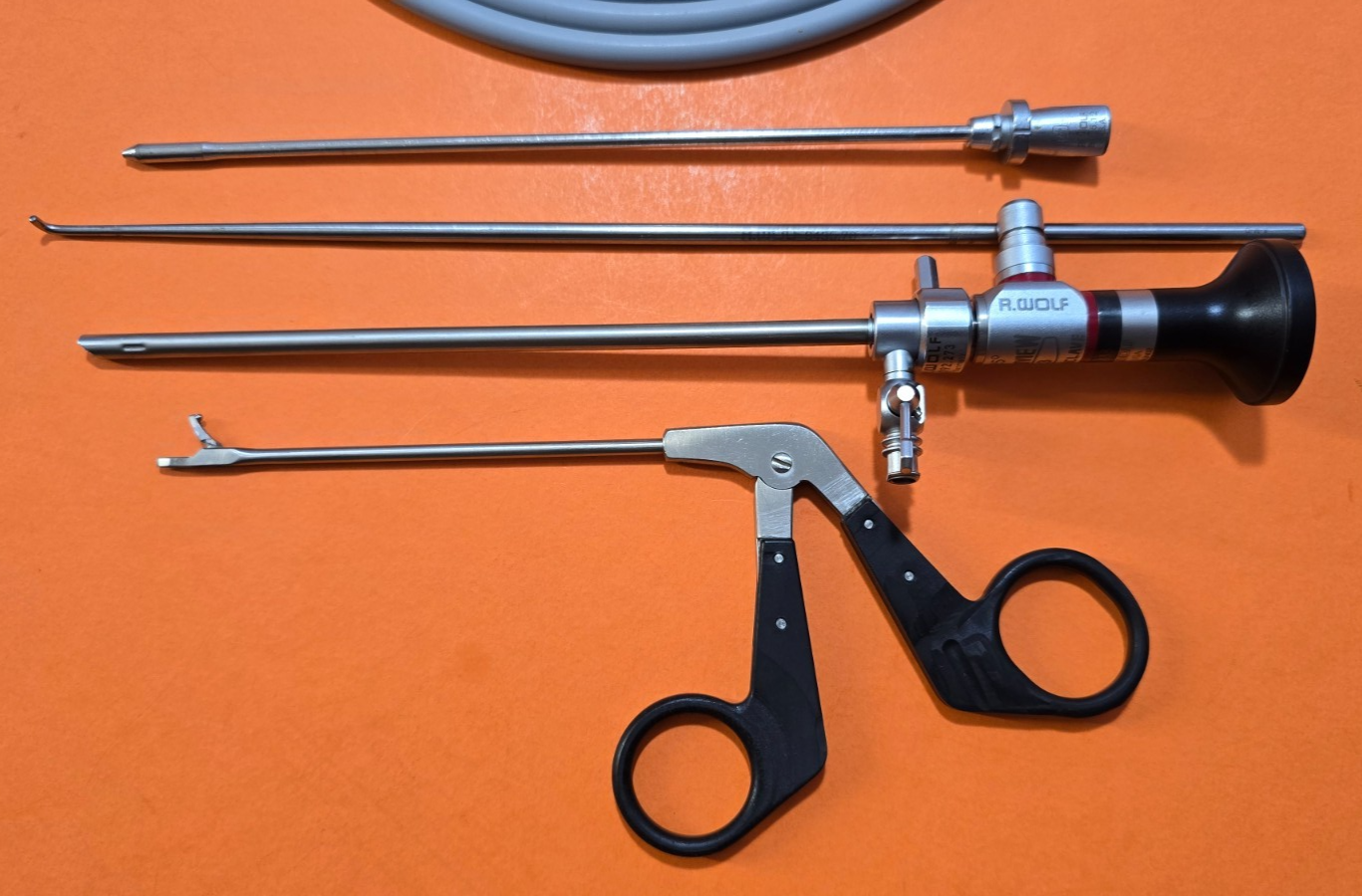 R.Wolf 8885.433 Arthroscope 4mm x 25* x17cm, Sheath & Fiber Optic Cable 8095.05