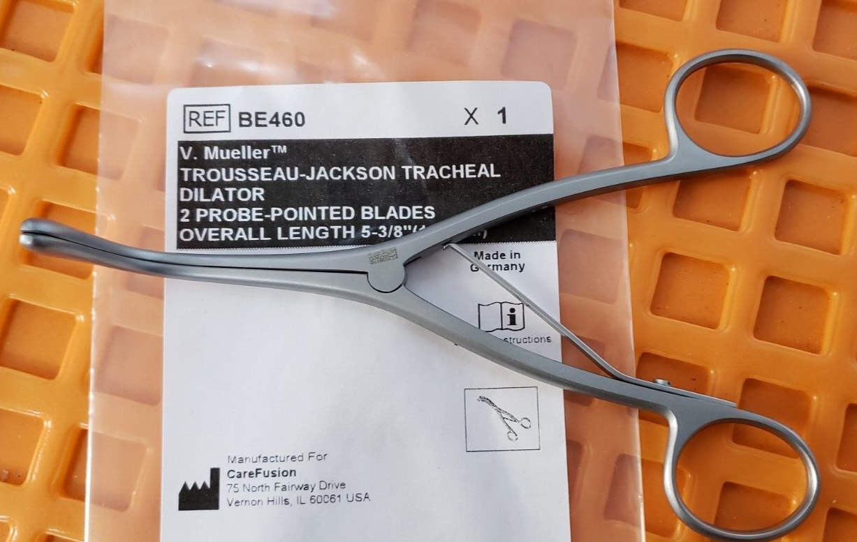 V.Mueller BE460 Surgical ENT TROUSSEAU Jackson Tracheal Dilator 5-3/8"