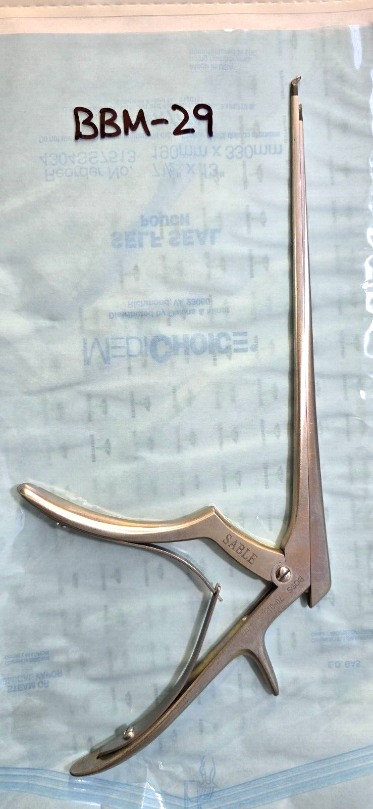 BOSS 70-0162S Orthopedic Micro Kerrison Rongeurs 8" Shaft 40 Degree Up 1mm Bite