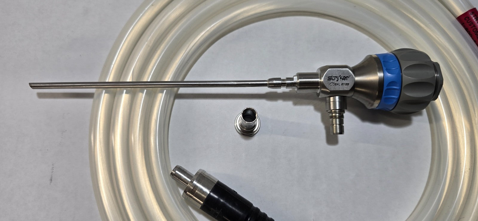 Stryker Arthroscope 4.0mm x 30° Speed Lock C-Mount Adaptor & Fiber Optic Cable