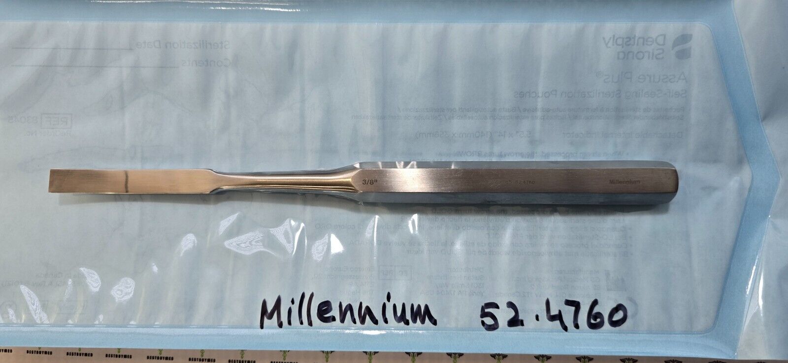 Millennium Surgical Orthopedic Hibbs Spinal Osteotome 3/8" Wide Curved
