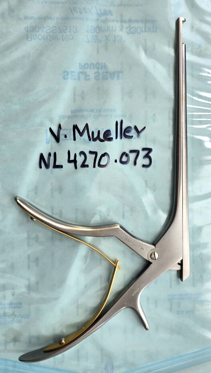 V.Mueller 4270-073 Spine Kerrison Hardy Sella Rongeurs 7" shaft 2mm 90* up Bite