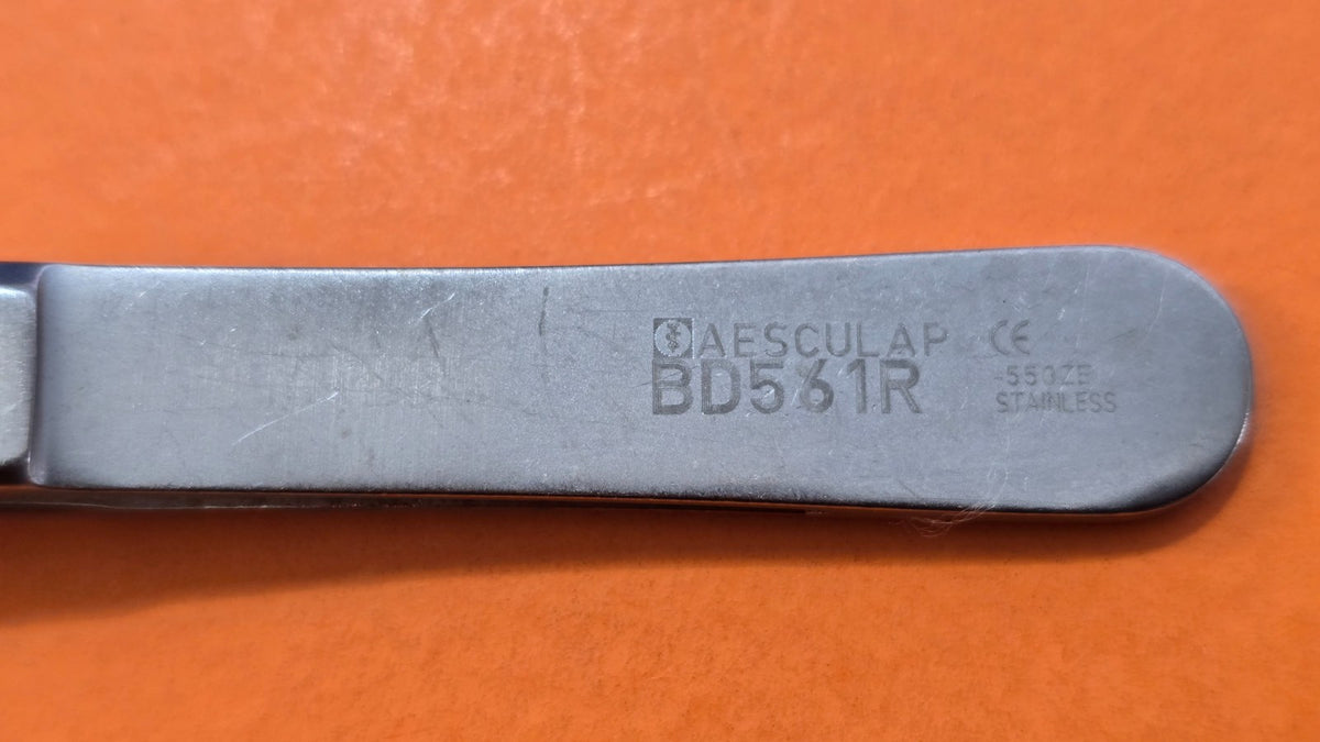 Aesculap BD 561R Surgical Thumb Tissue Forceps 7 7/8" 1x2 teeth