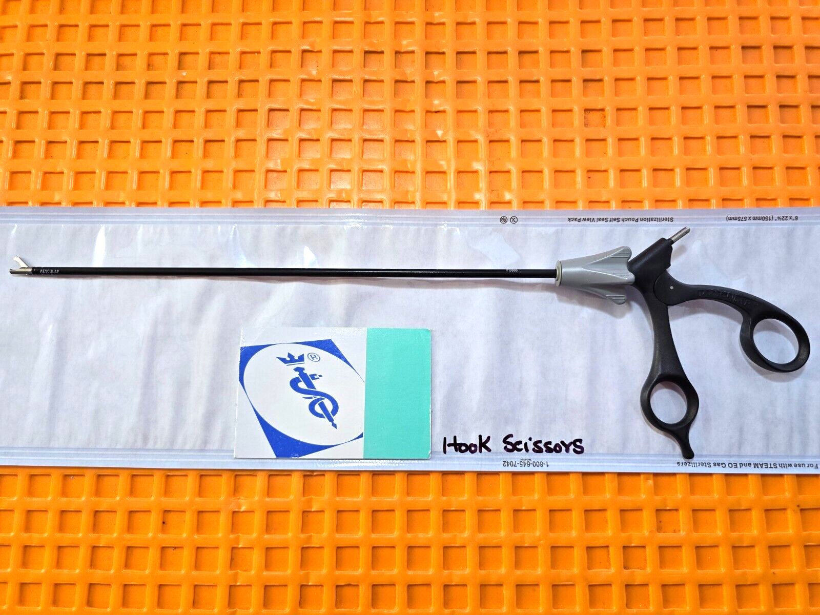 Aesculap Surgical Monopolar HOOK Scissor 5mm x 33cm Rotating Shaft