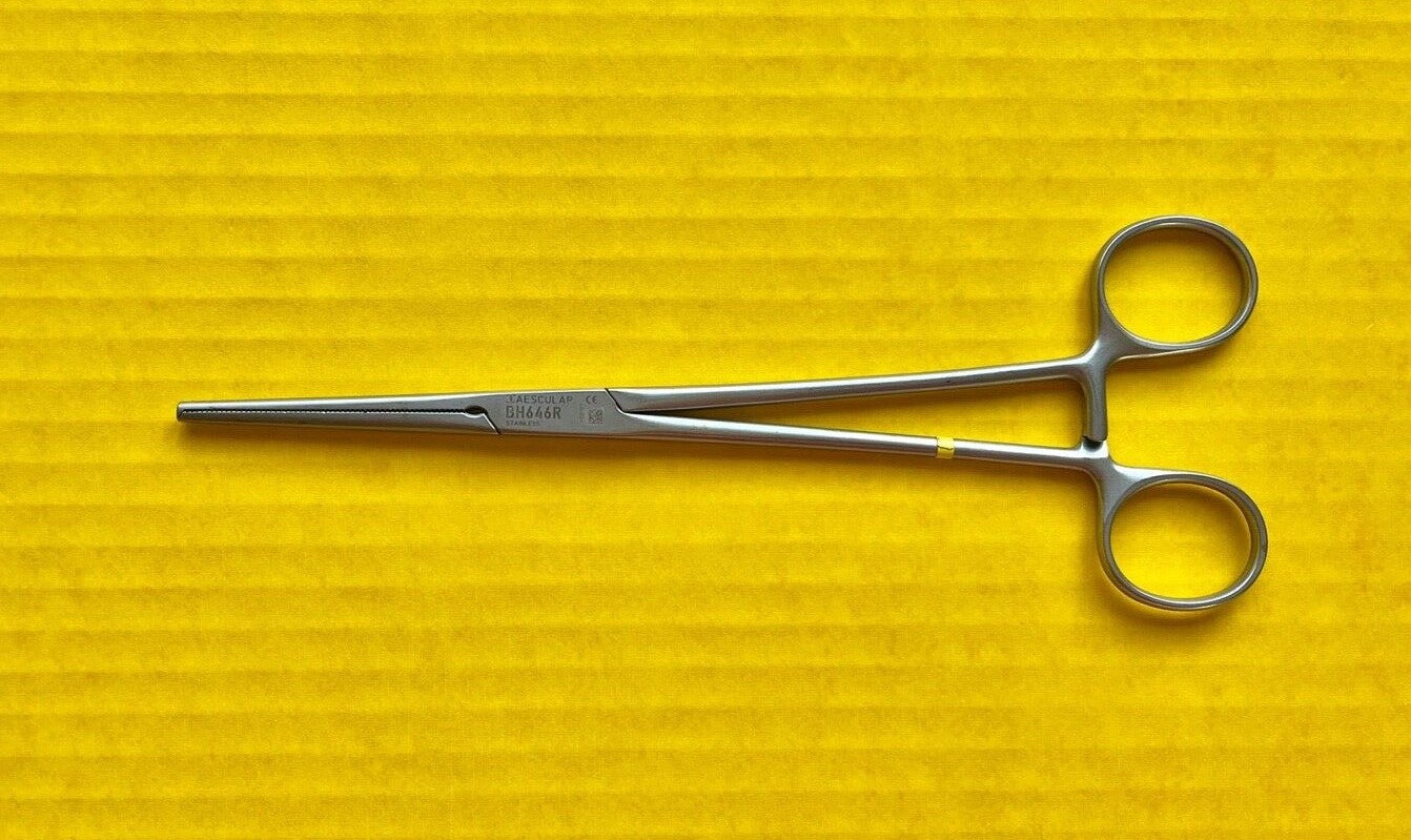 Aesculap Surgical Kocher-Ochsner Forceps, Straight 1 x 2 Teeth REF:BH646R