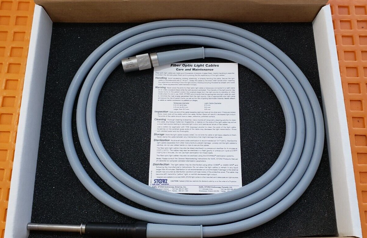 Karl Storz 495NCSC LED Fiber Optic Cable 4.8mmx250cm Use w-TL400 LED RUBINA