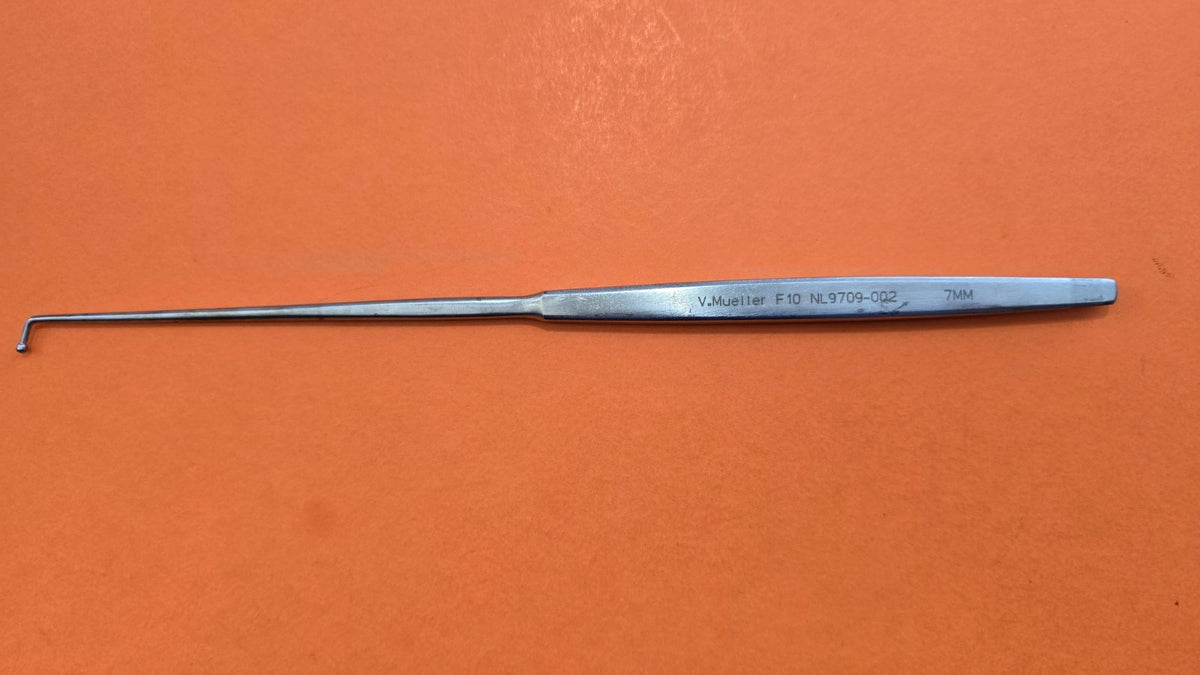 V. Mueller NL 9709 Surgical McCulloch 7mm Ball Tip probe 9.5"