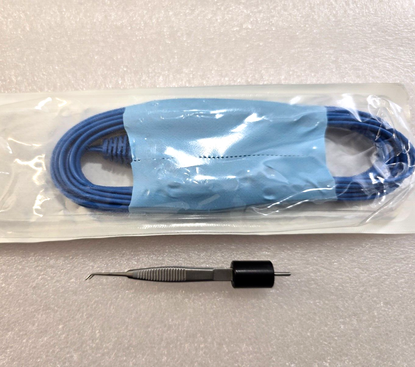 Turtle Surgical McPherson Bipolar Forceps 2.5" Angled Tip with Valleylab Cord