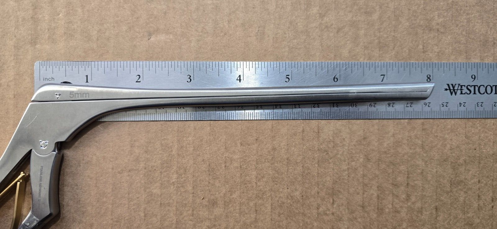 V.Mueller Surgical Orthopedic Kerrison Rongeurs 8" shaft 5mm x 40* Degree