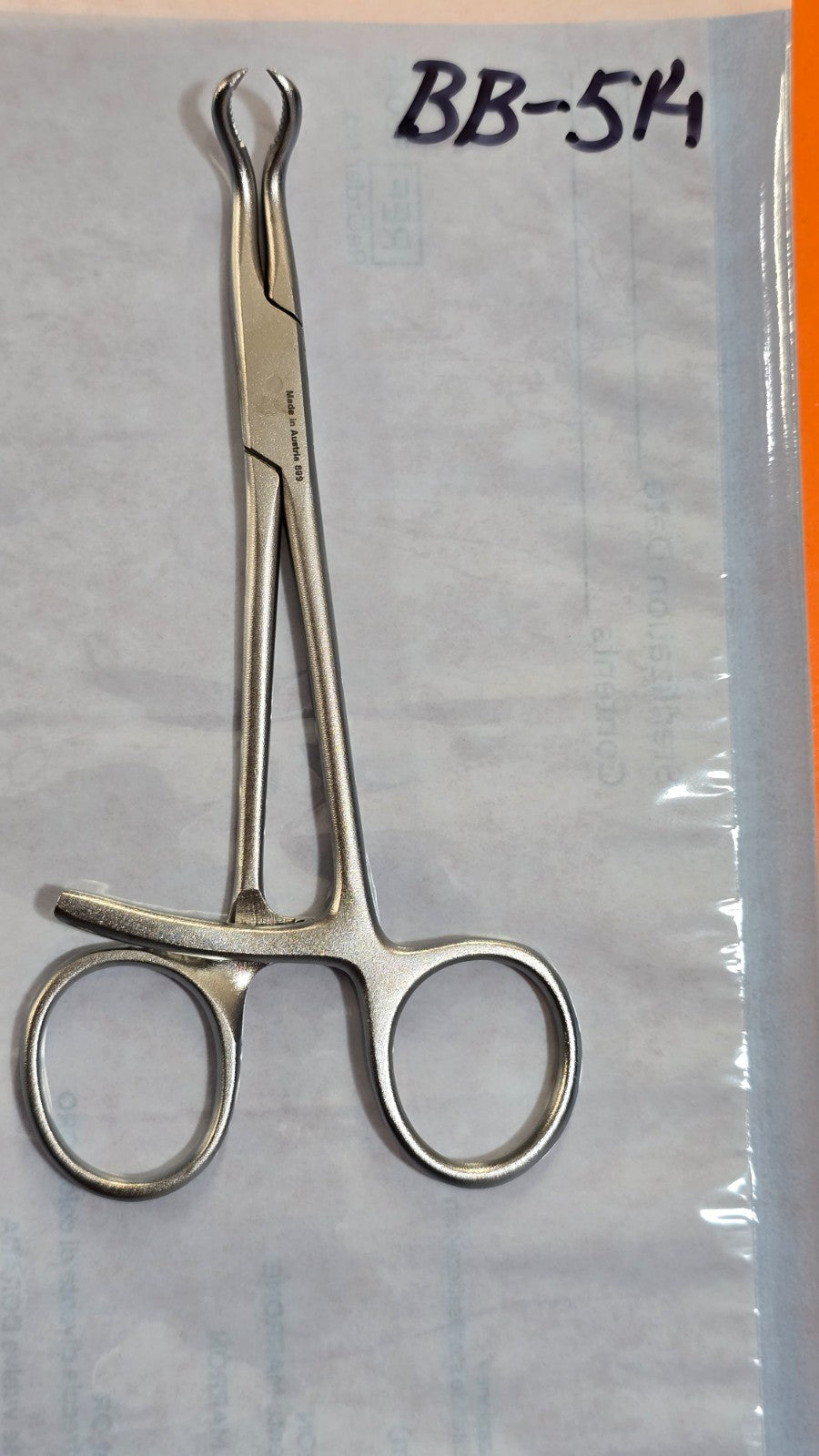Zimmer Orthopedic Bone Reduction Forceps 5" w Ratchet