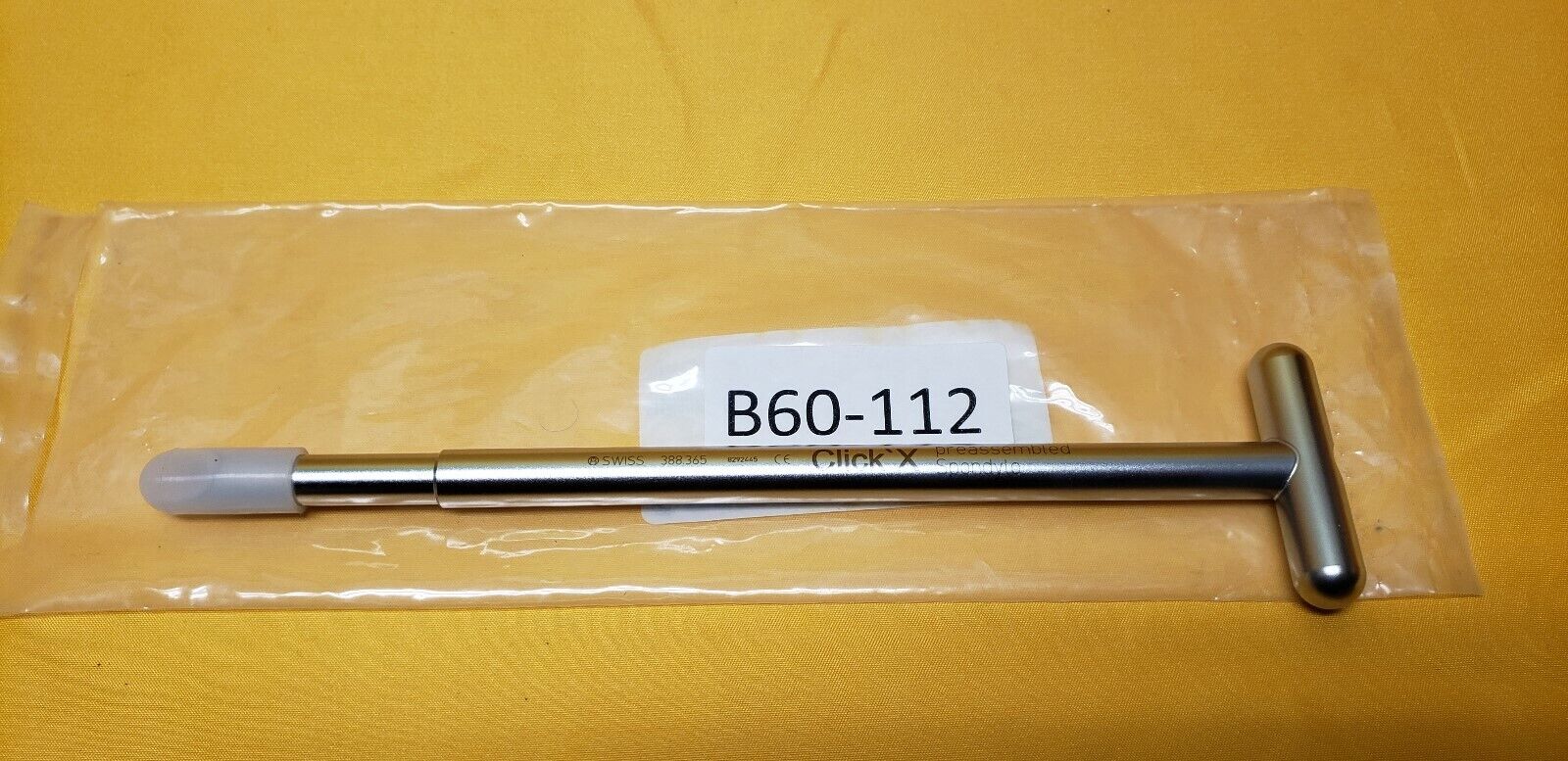 Swiss Surgical Orthopedic Screwdriver W- T-Handle Locking Cap REF: 388.365
