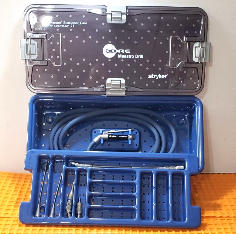 Stryker 5407-200-00H CORE Maestro Drill Hand Switch & 6 Attachments W-Tray